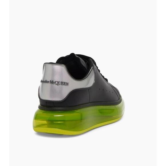 $890 Alexander McQueen Oversized Low Top Clear Green, Black Leather Sneakers 41 main image 11